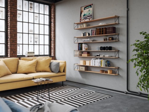 Podpora LOFT držiaky police ROD Wall 210x170 kuchyňa izba GTV