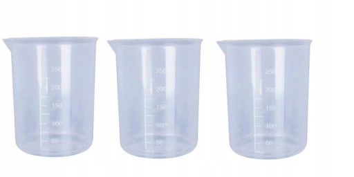 Plastový pohár s odmerkou 250/300ml, sada 3 kusov