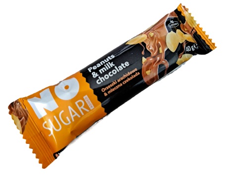 Eurohansa No Sugar Čokoládová arašidová tyčinka bez