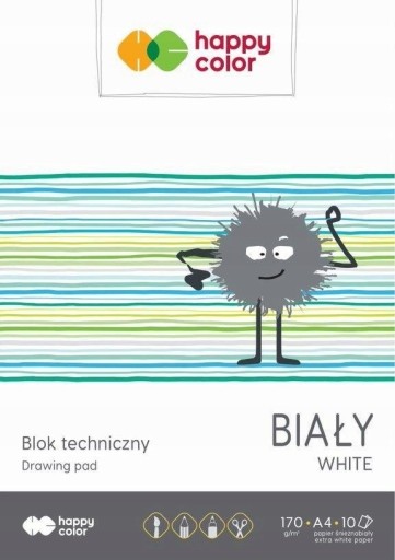 A4 BLOK BIELY BLOK TECHNICKÝ PAPIER ŠKOLSKÝ BLOK