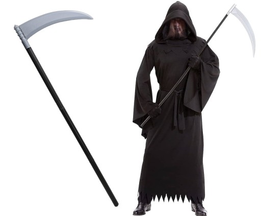 Halloweensky kostým kosa kosačka smrtiace kosačka