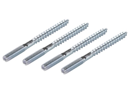 10 x skrutka M8 x 80 mm dvojzávitová skrutka do dreva