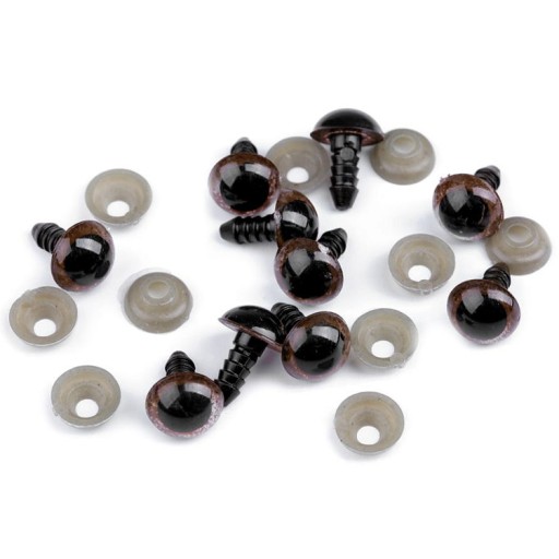 OČI PRE MASKOTOV TMAVÉ HNEDÉ 10 mm