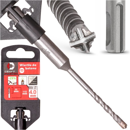NÁSTENOVÝ VRTÁK 4 x 110 mm SDS-PLUS Krížový vrták do BETÓNU pre Sds Drill