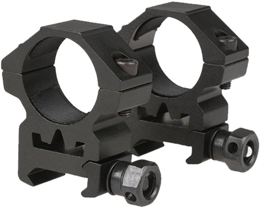 25mm držiak optiky Theta Optics, dvojdielny, nízky čierny, RIS lišta