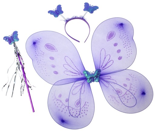 Kostým Butterfly Motýľové krídla Wand Čelenka farby