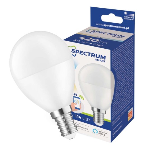 WiFi LED žiarovka E14 5W CCT Smart Dimmable TUYA