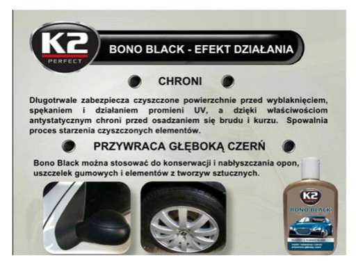 X4V64 ČIERNA NA GUMU A PLAST ČIERNA 200 ML K2