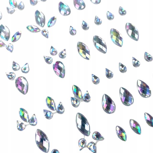 NÁLEPKY KRYŠTÁLOV TVÁR ZIRkóNOVÉ DIAMANTY 3D MAKEUP NECHTY NA VLASY