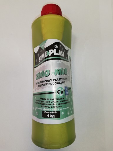 Plastifikátor pre stavebné malty. Zimo-Mur -8C 1L