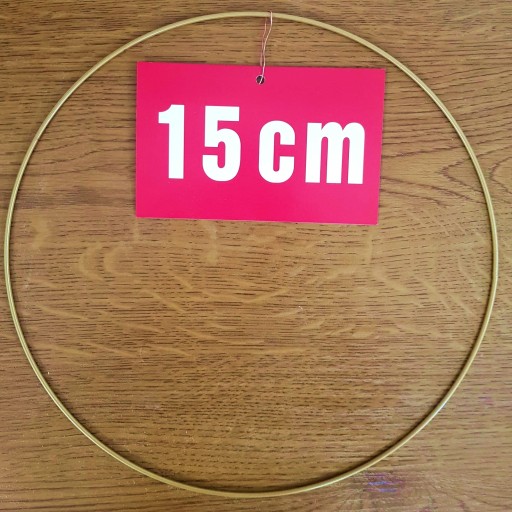 ZLATÝ MATNÝ prsteň/ráfik na lapače snov/makramé 15cm