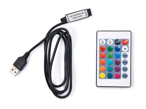IR-RGB-24-5V USB ovládač pre RGB LED pásy