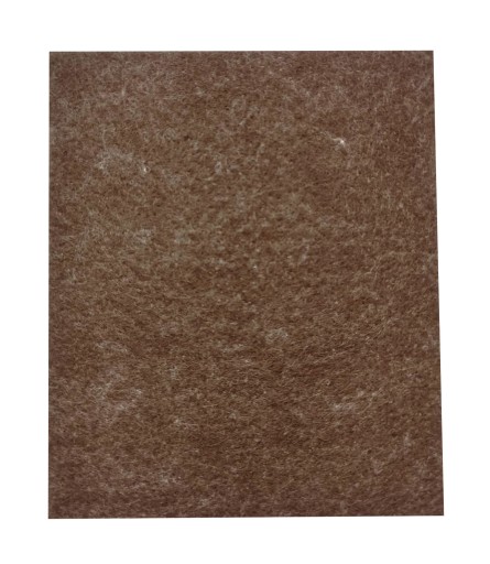 FILTOVÁ PODLOŽKA na vystrihovanie pod stoličky, nábytok, stoly, HNEDÁ, 100 x 120 mm