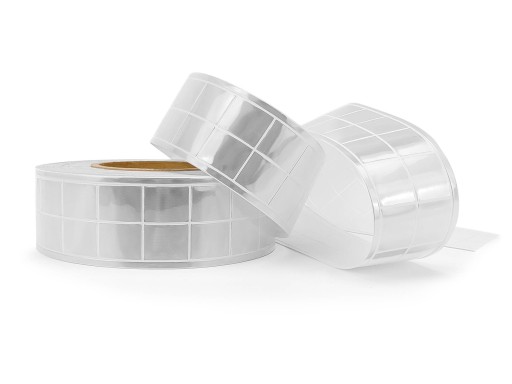 Reflexná páska na prišitie PVC hranolu, biela, 5 cm