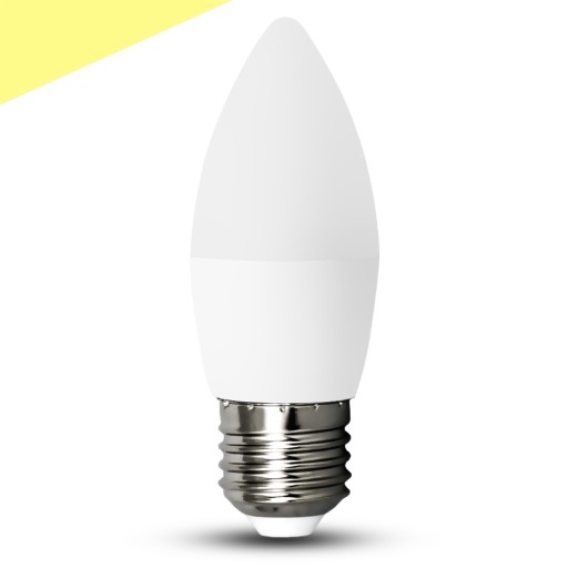 SMD E27 LED žiarovka 4W=35W C37 TEPLÁ SVIEČKA