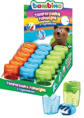 Plastový orezávač BAMBINO s 2-otvorovou nádobou