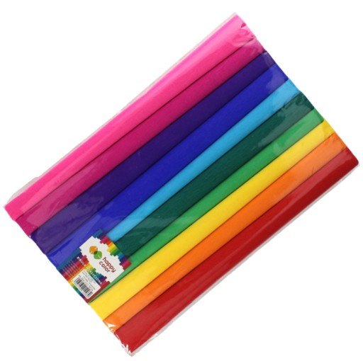 Krimpovaný hodvábny papier HAPPY COLOR 25X200 Rainbow mix