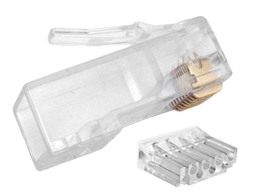 RJ45/8P8C UTP zástrčka kat.6, krútená dvojlinka, lanko AWG24-27, 10 ks.