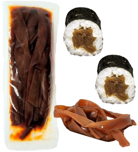Kanpyo marinovaná sushi tekvica, nakrájaná na plátky 100 g
