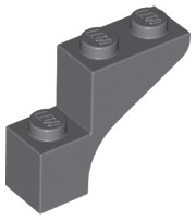 LEGO 88292 BOW 1x3x2 tmavosivá NOVINKA (1g)