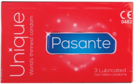 Pasante Unique Non-Lentex kondómy, 3 kusy, ultratenké