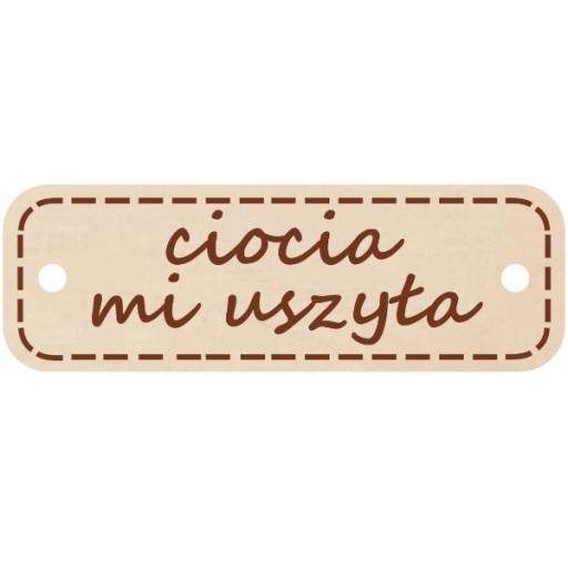 Dekor, nášivka, dekorácia, TETA MI UŠILA obdĺžnik