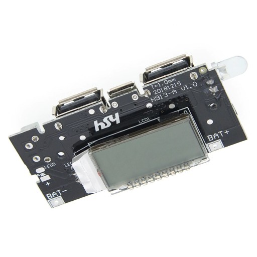 MODUL POWER BANKY s LCD - 2X USB (5V 2,1A a 1A)