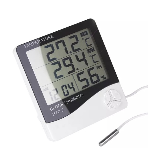 DIGITÁLNY TEPLOMER HYGROMETER HODINY METEOSTANICE