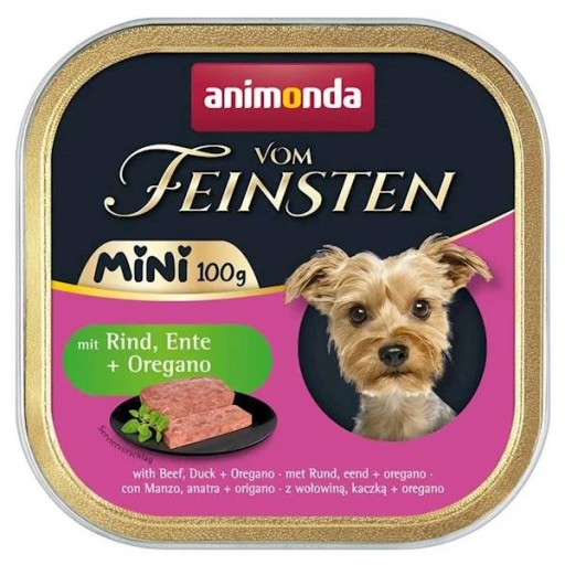 Animonda PIES vom Feinsten Adult MINI panvica 100g - kačica / hovädzie mäso / ruda