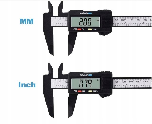 ELEKTRONICKÝ DIGITÁLNY LCD POSUV 0-150 mm UHLÍKOVÝ ČÍTAČ 0,01 S BATÉRIOU