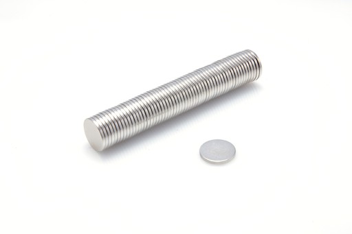 Neodymový magnet valcový MW 10x1 mm N38 10 ks.