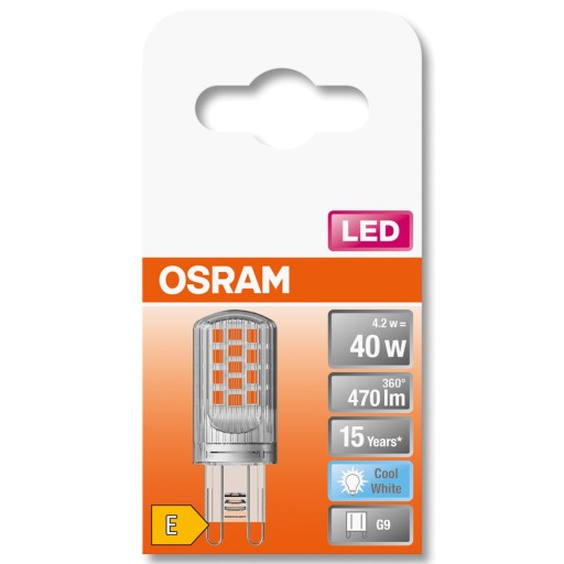 G9 LED žiarovka KAPSULA 4,2W = 40W 4000K OSRAM