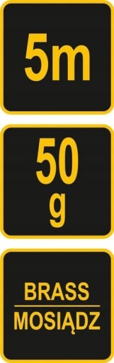 Murárska olovnica so šnúrkou, 5 m, TRADIČNÁ, 50 G