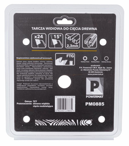 WIDIOWA Pílový kotúč na drevo 190 x 30 mm 24Z