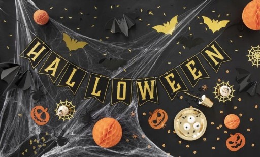 VANEC PANAN HALLOWEEN TEKVICE ORANŽOVÉ OZDOBY OZDOBY 170 cm
