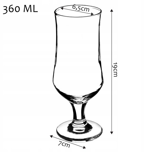 Sklenený náhubok na PIVO KOKTEJLY 360ml 1ks