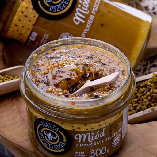 Prírodný med s včelím peľom Nasza Pszczelarnia 190g