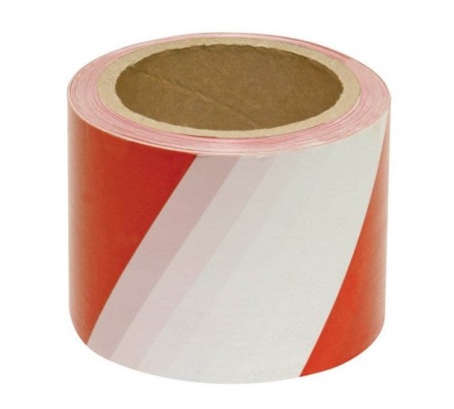 VÝSTRAŽNÁ PÁSKA BIELA A ČERVENÁ 75mm 100mb