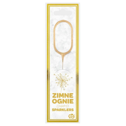 Studené prskavky Zlaté číslo 0 Narodeniny Silvester 17 cm