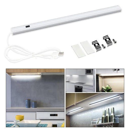 Indukčná USB LED nočná lampa do šatníka Bezdrôtová, mobilná, biela, 30 cm