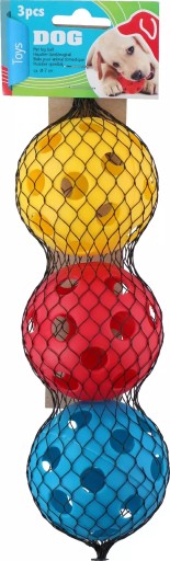 Loptičky, loptičky pre psov, plastové hryzátko, sada 3x PET TOYS