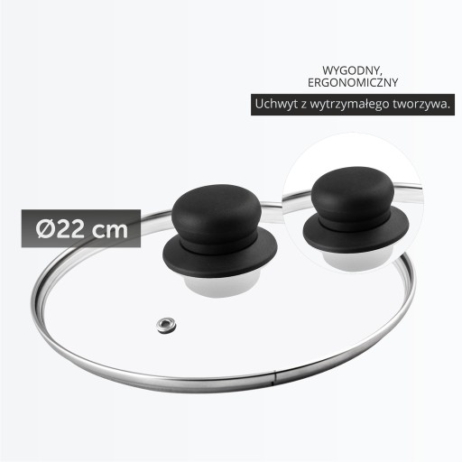 TEPLOTOLNÁ SKLENENÁ KRVÍČKA NA HRNEC 22CM