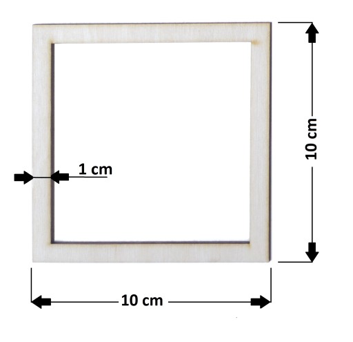 Základňa lapača snov 2 ks štvorcový ráfik 10 cm