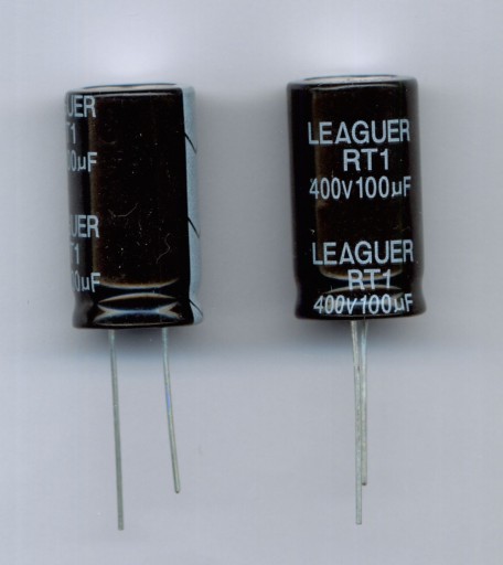 100uF 400V 100 µF 400 V LEAGUER (2 KS) ELEKTROLYTICKÝ KONDENZÁTOR