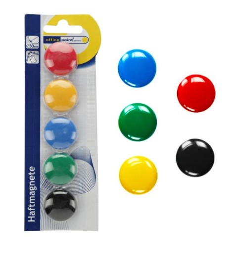 MAGNETY NA CHLADNIČKY 5 FAREB KANCELÁRSKA BOD GERMANY FAREBNÉ 3CM