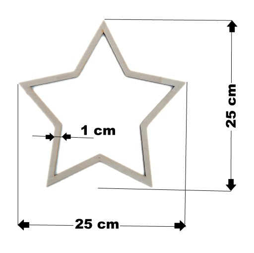 Star Ring Base Lapač snov Macrame 25 cm 1 ks
