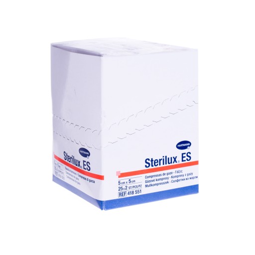 Sterilux ES, sterilné obklady 5x5 cm, 2x25 kusov