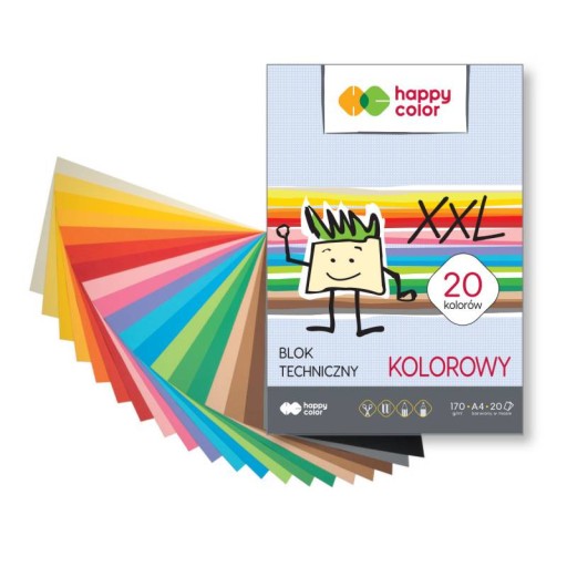 Farebný technický blok A4/170g Happy Color 20 listov (HA 37172030-09)
