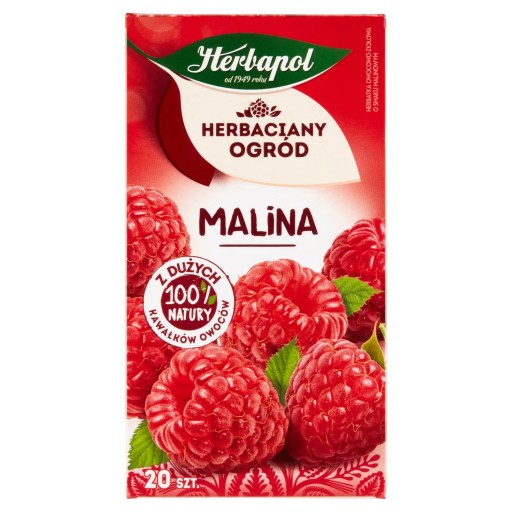 HERBAPOL čajová záhrada ČAJ OVOCNÝ MALINA 20 VRECKOV