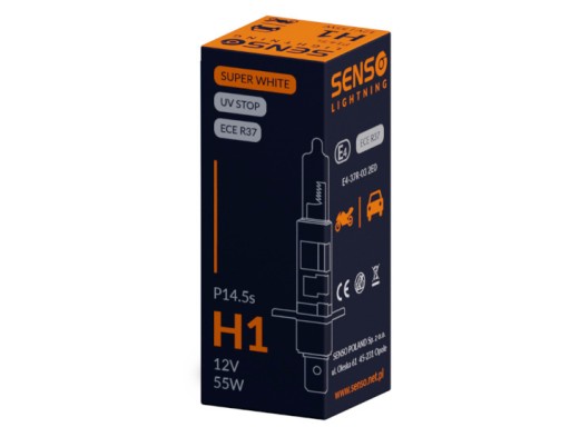 SENSO SUPER BIELA H1 ŽIAROVKA 12V 55W E4 MODRÁ XENON